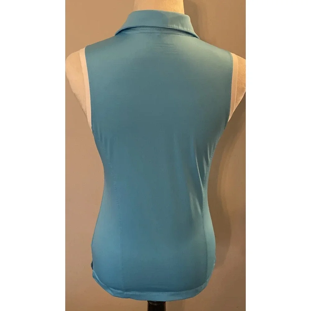 Nike Dri Fit  Wmn's XS  Sleeveless Golf Shirt, Lt  blue/white trim Active wear